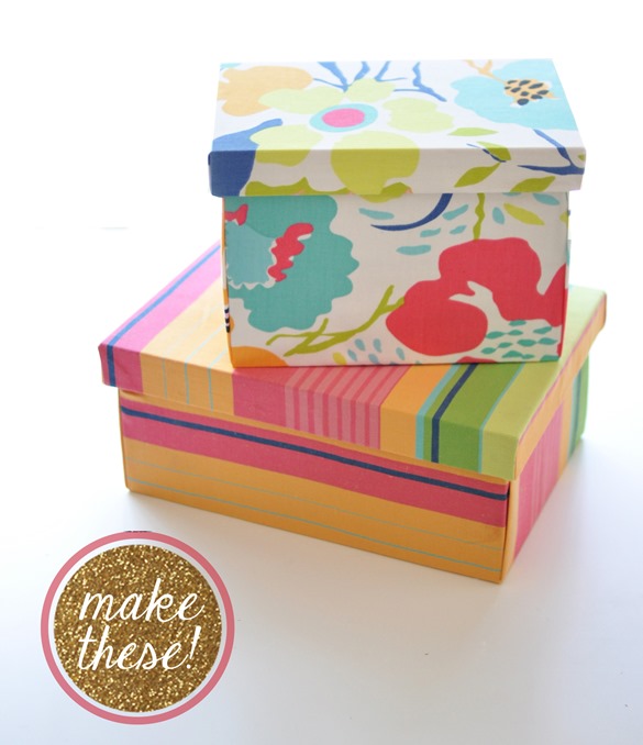 make fabric covered boxes