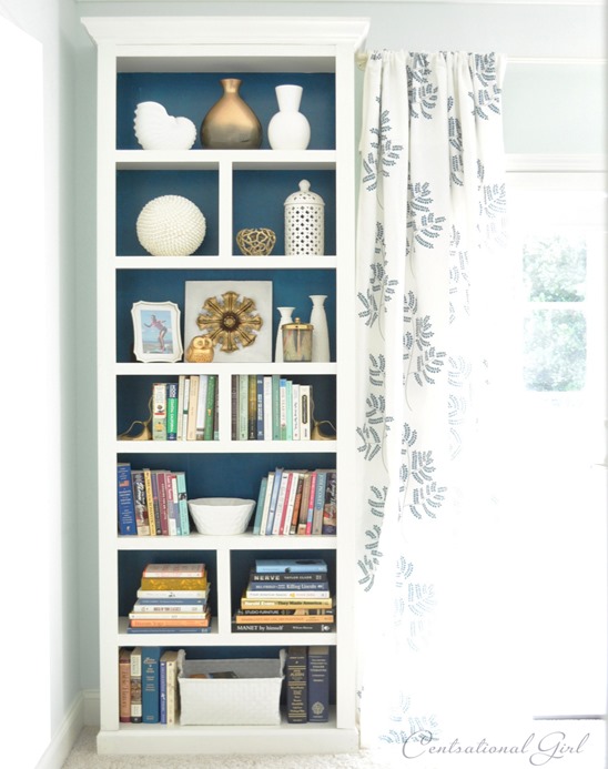 Billy In The Bedroom Centsational Style, Billy Bookcase With Glass Doors Dark Blue