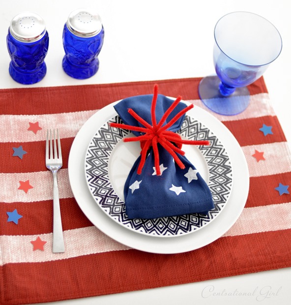 fourth of july place setting centsational girl