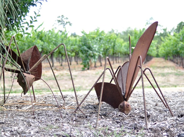 metal insect sculpture
