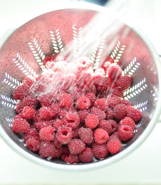 rinsed raspberries
