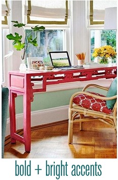 bold and bright accents