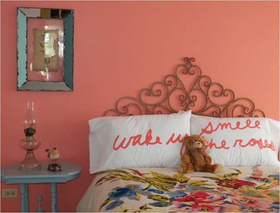 coral in girls bedroom