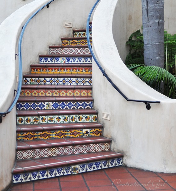 curved tiled staircase