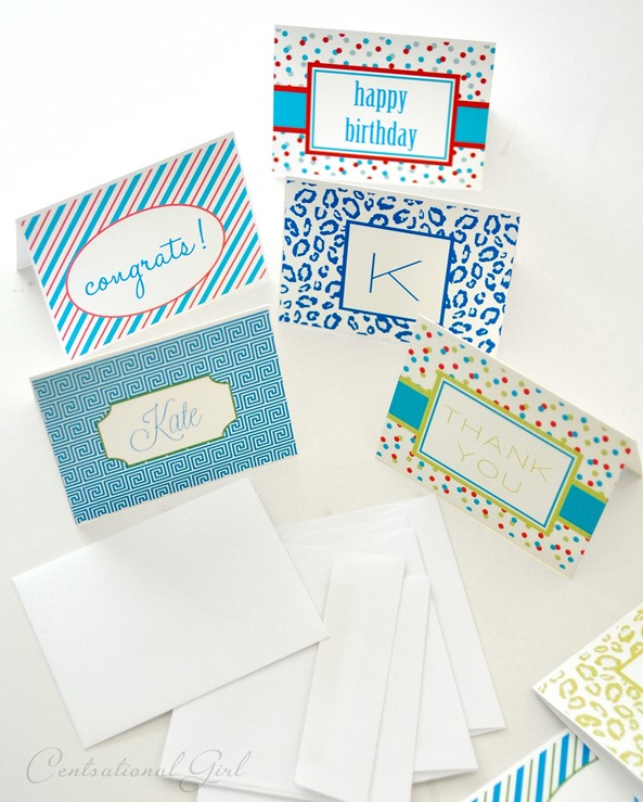 diy personalized notecard collection