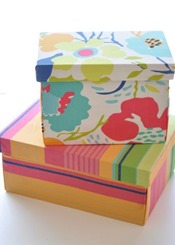 fabric covered boxes diy