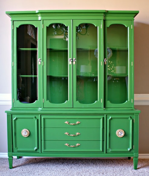 green china cabinet
