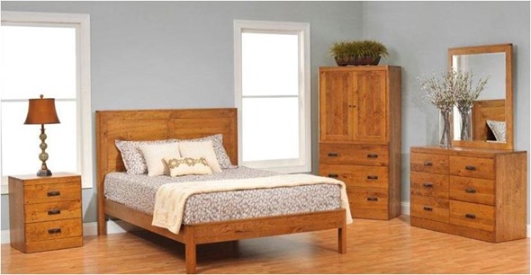 matching wood tones in bedroom