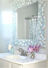 mosaic tile bathroom mirror
