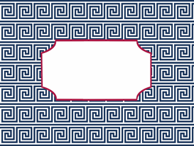 navy and pink greek key
