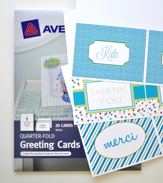 print on avery greeting cards