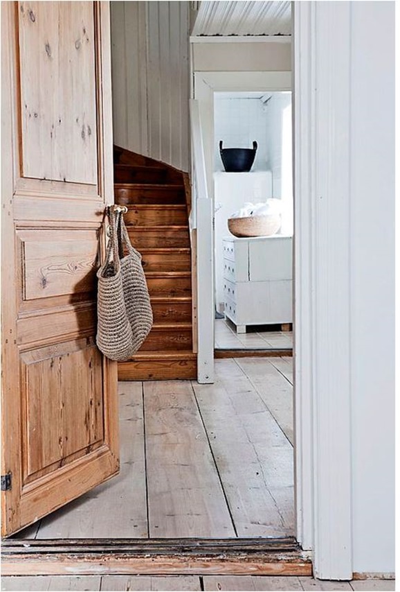 wood door and floor