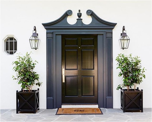 black gloss front door