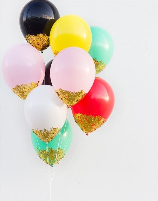 confetti dipped balloons studio diy