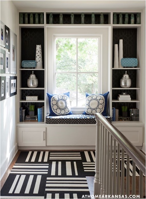 graphic black and white rug tiles