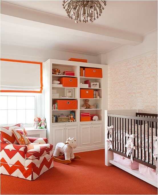 orange nursery palette