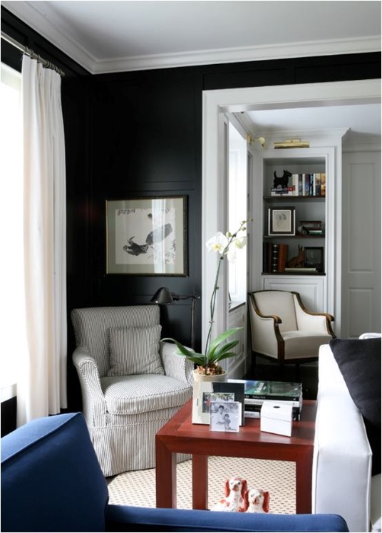painted black wall