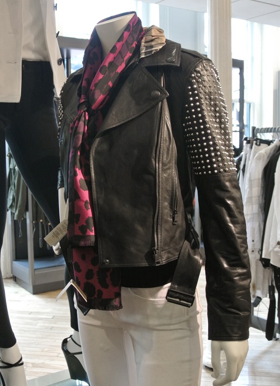 studded black leather jacket