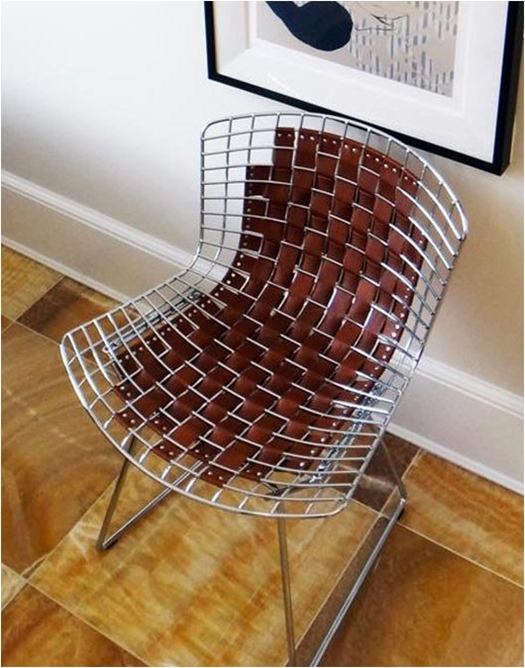 leather and metal chair