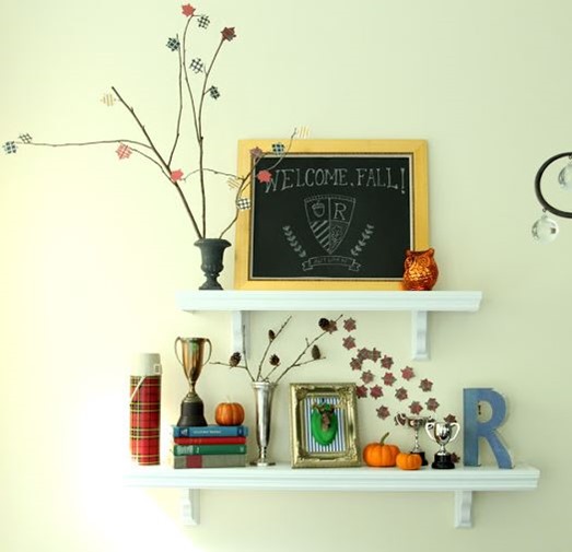 simple fall shelves