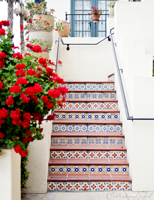 tiled staircase in santa barbara
