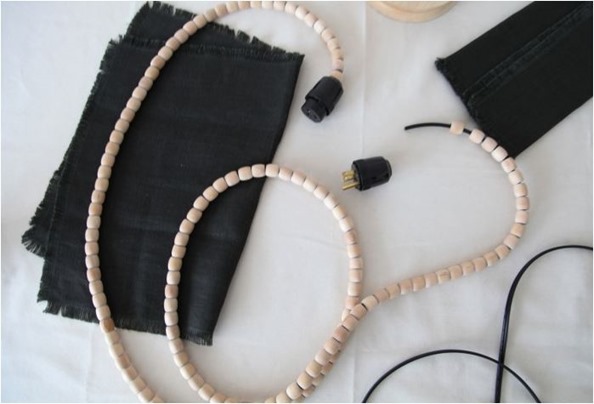 beaded electrical cord