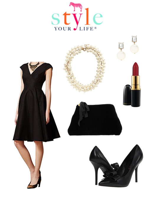 classic little black dress outfit