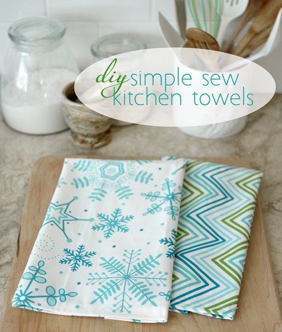 diy simple sew kitchen towels