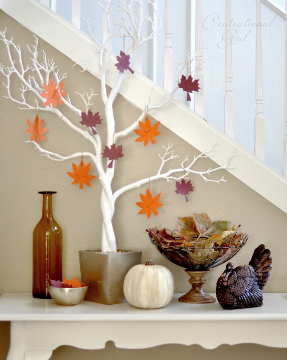 thankful tree in entry