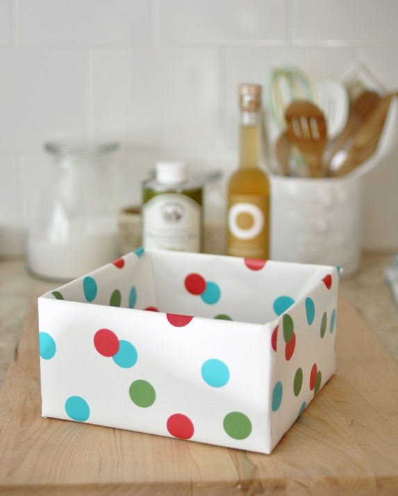 wrap box with paper