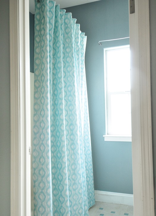 lined shower curtain