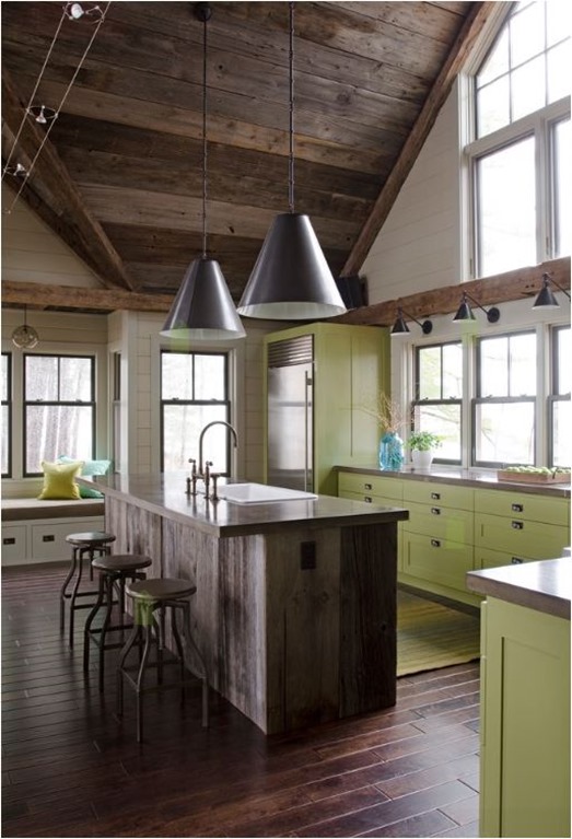 reclaimed wood in kitchen