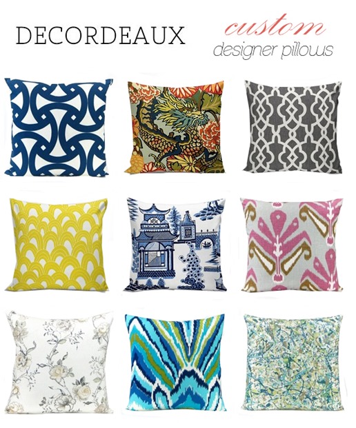 decordeaux custom designer pillows