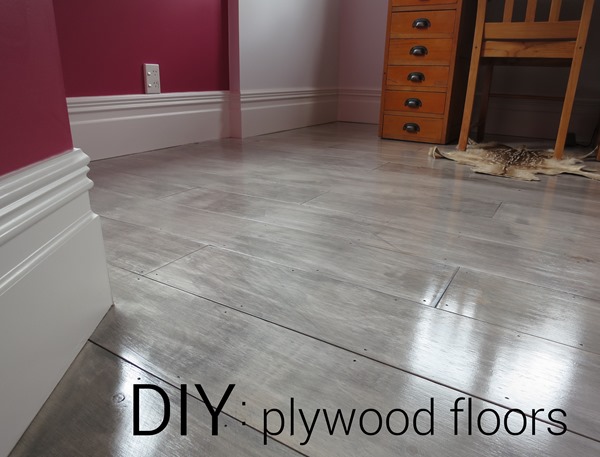 graywash plywood floors