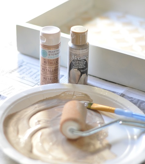 gold and champagne craft paints