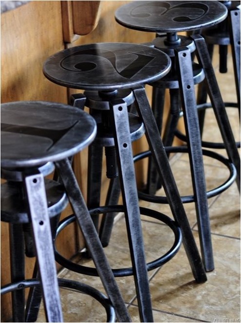 metal lookalike stools