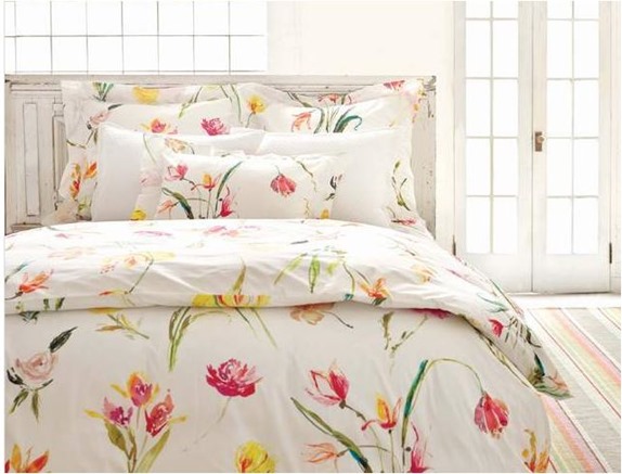 watercolor floral bed pineconehill