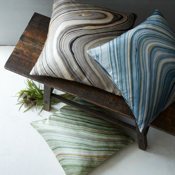 marble silk pillows