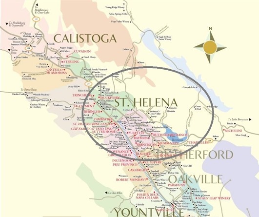 napa valley map