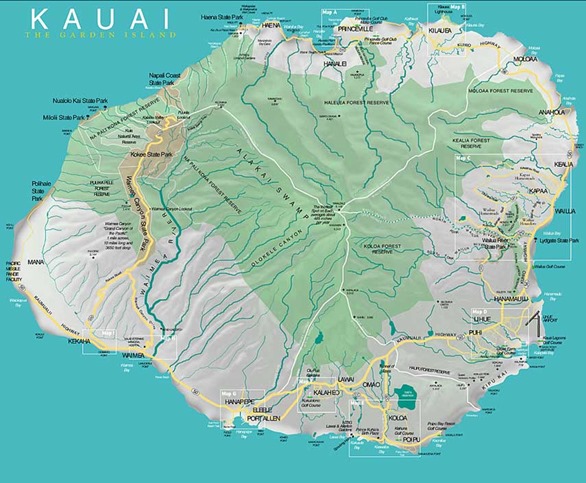 kauai map