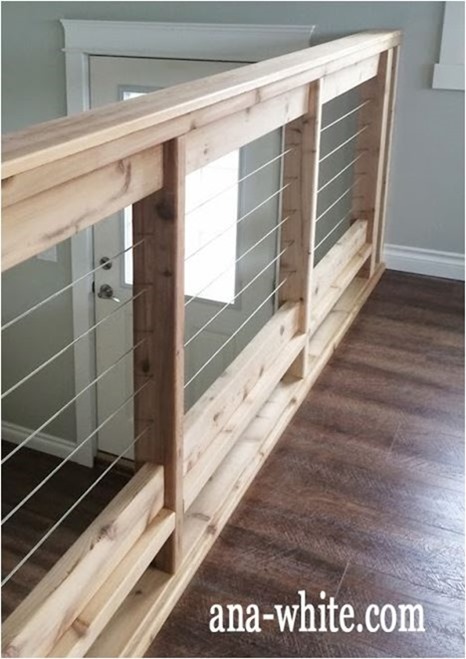 wood and cable railing anawhite
