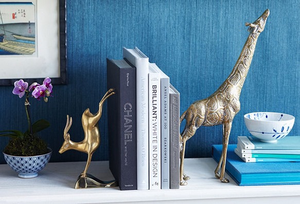 brass animal bookends