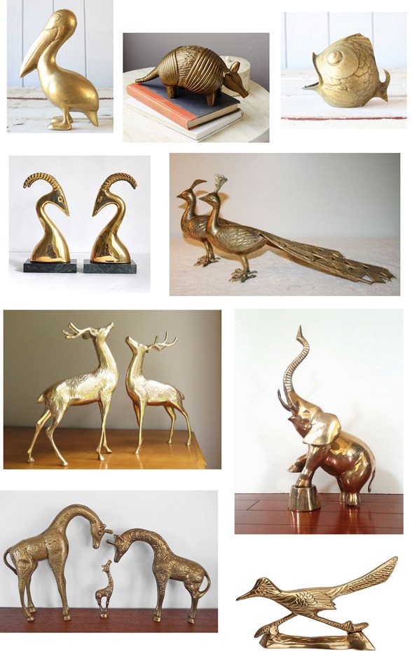 brass animal figurines