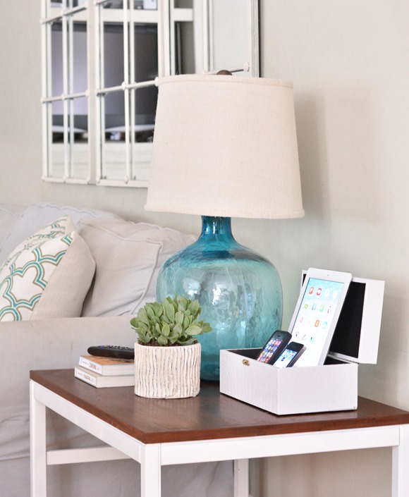 family room charging station
