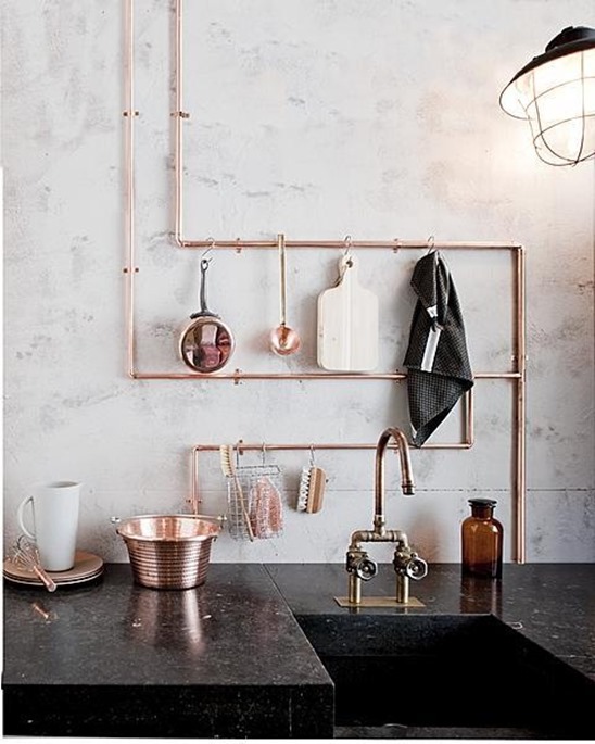 copper pipe rack