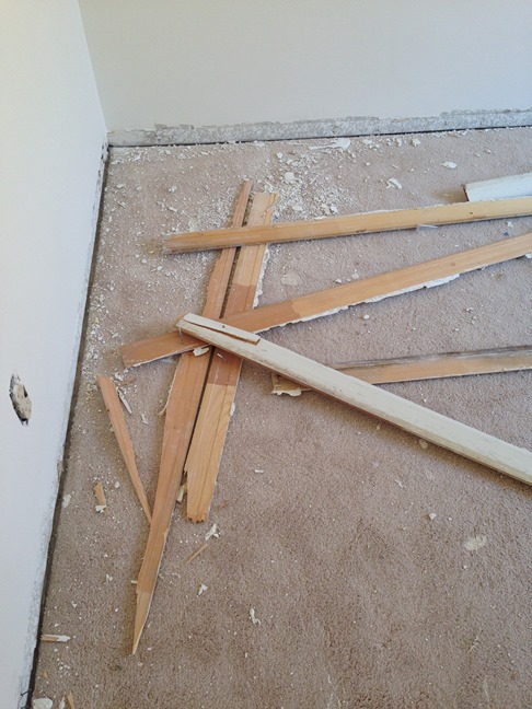 remove carpet and baseboard