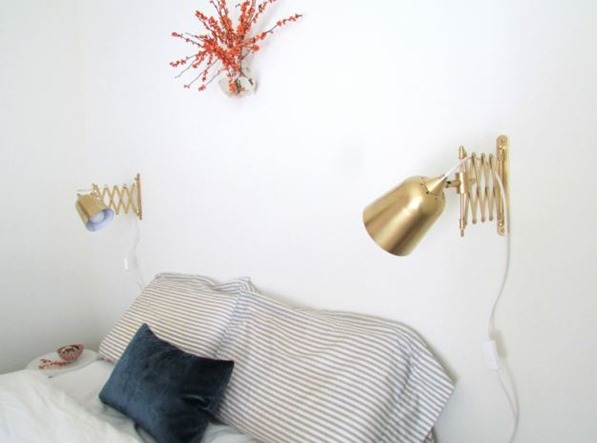 diy gilded accordian sconce