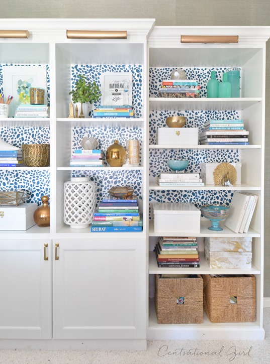 spotted besta billy bookcases