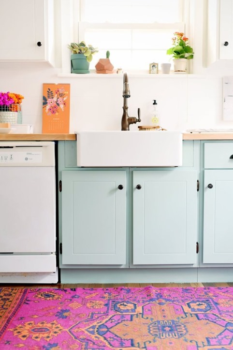budget kitchen remodel blue kitchen cabinets