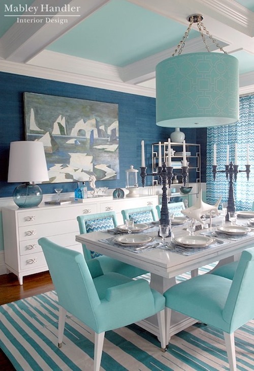 dining room shades of blue